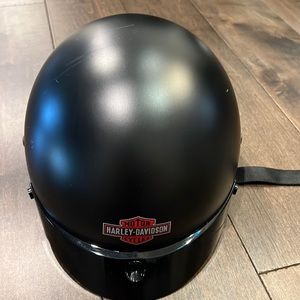 Harley Davidson Black stock DOT half helmet size small